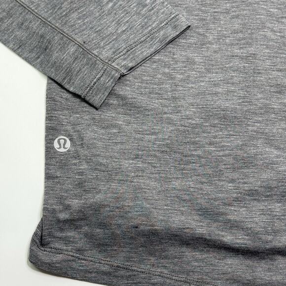 Lululemon Mens Stretch Long Sleeve Performance Shirt Gray Heathered XXL Running - Picture 7 of 8